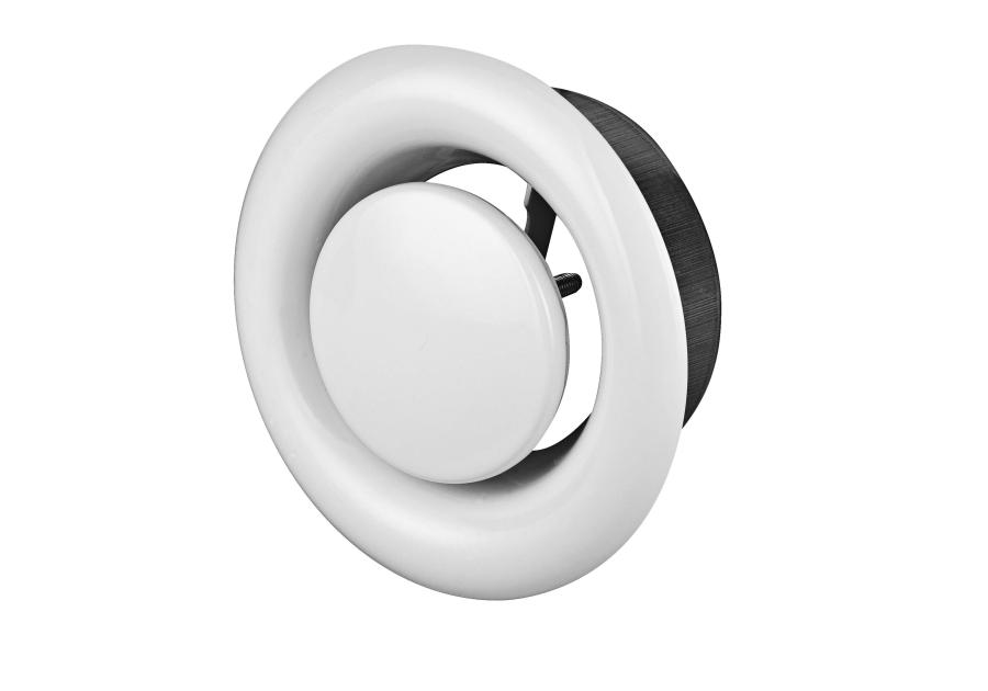 Zdjęcie: Anemostat metalowy wywiewny 100 mm biały AWENTA