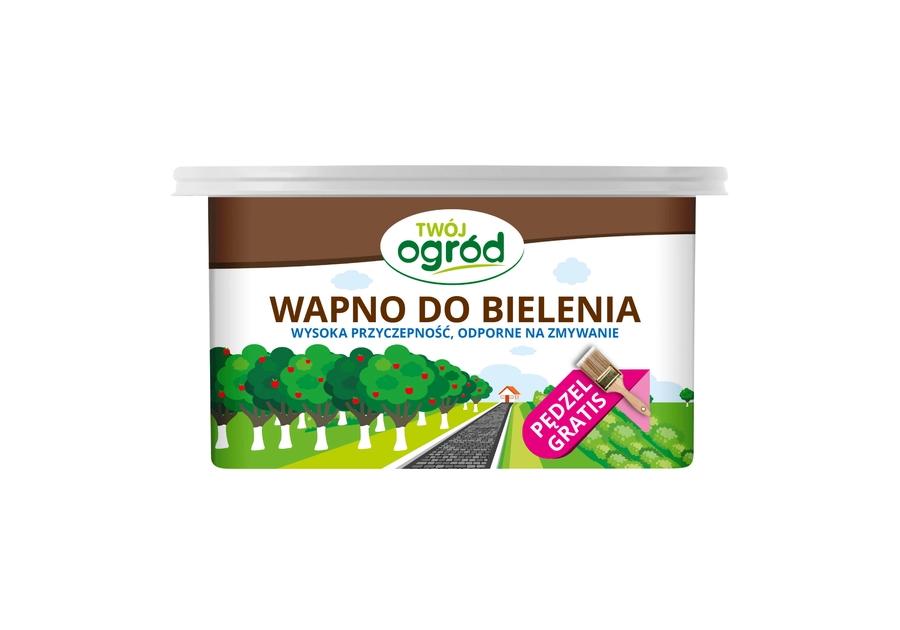 Zdjęcie: Wapno do bielenia drzew i krzewów 2 kg wiadro + pędzel TWÓJ OGRÓD