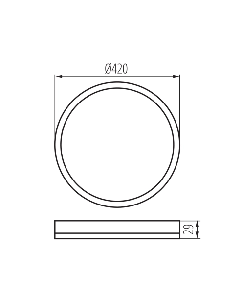 Zdjęcie: Plafoniera LED KB Plafon 02 O 22 W B KINGBERRY