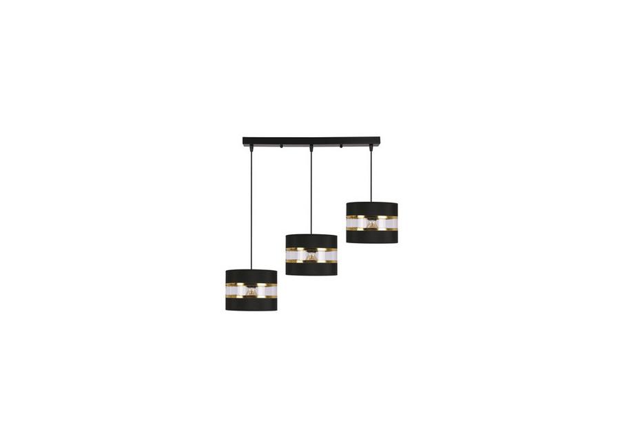 Zdjęcie: Lampa wisząca Pandy 3x40 W E27 czarny+złoty CANDELLUX