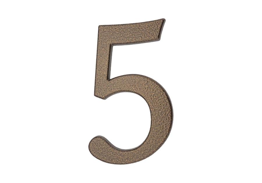 Zdjęcie: Cyfra aluminiowa 5 złoty brąz 190 mm METRO
