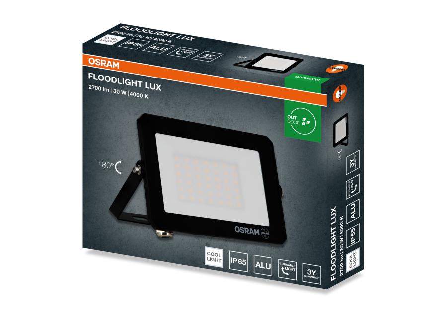 Zdjęcie: Oprawa oświetleniowa LED FL Lux 30 W 840 IP65 BK OSRAM