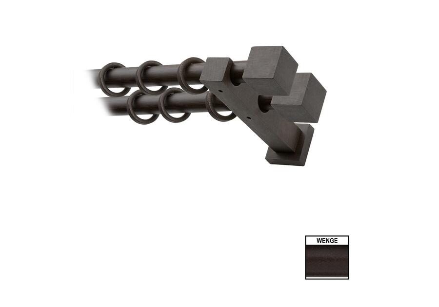 Zdjęcie: Karnisz podwójny Welski fi 28 mm - 200 cm wenge KARWEL
