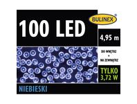 Zdjęcie: Lampki choinkowe LED 4,95 m niebieskie 100 lampek zielony przewód BULINEX