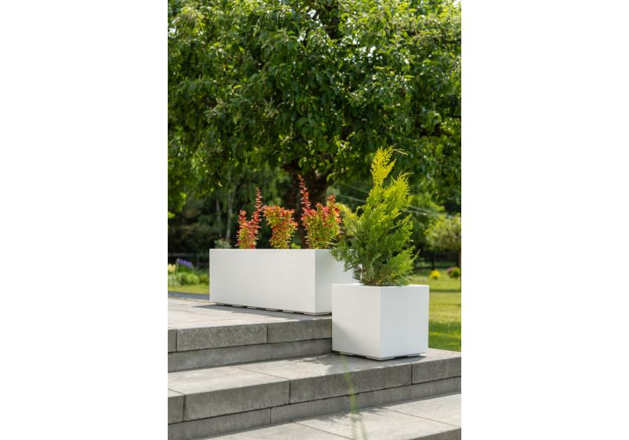 Zdjęcie: Kwietnik Karo 900x300x300 mm beton recycled, kremowy LAMELA