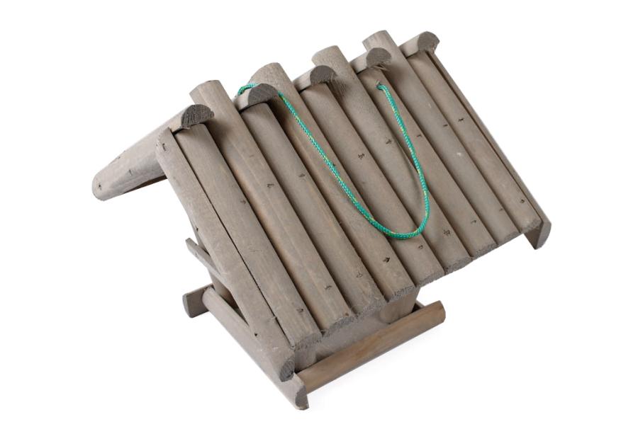 Zdjęcie: Karmnik dla ptaków szary drewniany 33x28x27 cm TIN TOURS