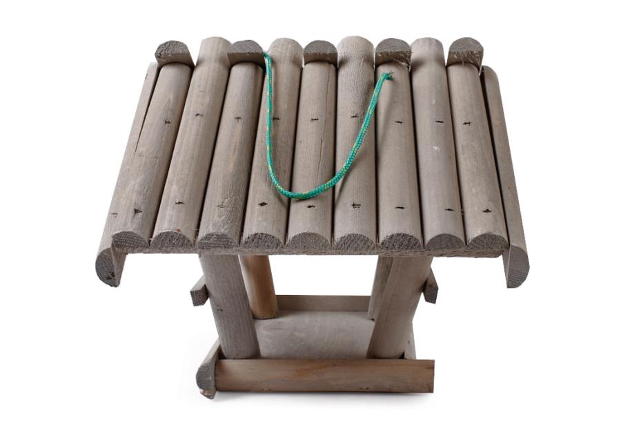 Zdjęcie: Karmnik dla ptaków szary drewniany 33x28x27 cm TIN TOURS