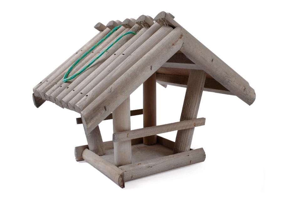 Zdjęcie: Karmnik dla ptaków szary drewniany 33x28x27 cm TIN TOURS