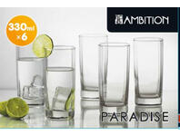 Zdjęcie: Komplet 6 szklanek wysokich Paradise 330 ml AMBITION