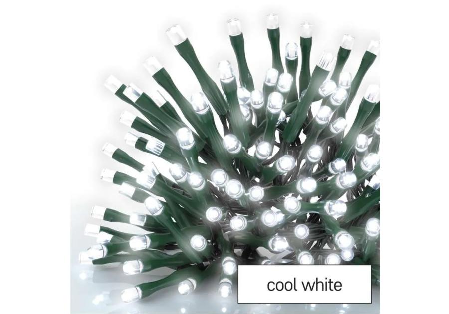 Zdjęcie: Lampki choinkowe 180 LED 18 m, zimna biel, 8 programów, IP44 EMOS