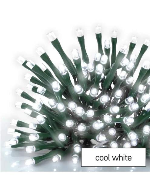 Zdjęcie: Lampki choinkowe 180 LED 18 m, zimna biel, 8 programów, IP44 EMOS