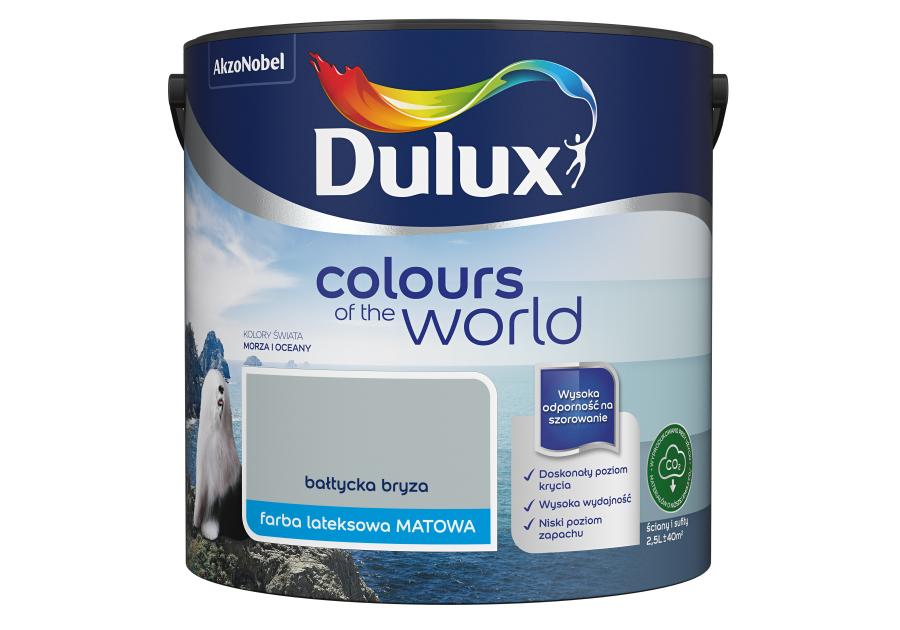 Zdjęcie: Farba do wnętrz Kolory Świata 2,5 L bałtycka bryza DULUX