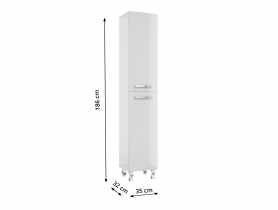 Słupek łazienkowy Bonito biały połysk DEFTRANS