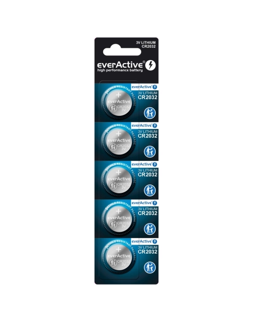 Zdjęcie: Baterie litowe CR2032 5BL - 5 szt. EVERACTIVE