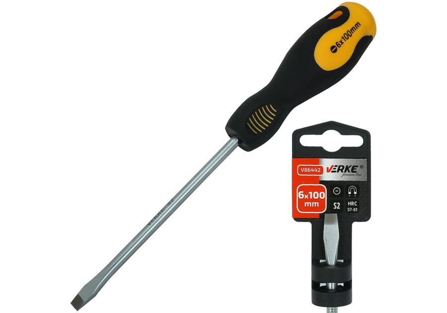 Zdjęcie: Wkrętak płaski 6x100 mm S2 VERKE PREMIUM