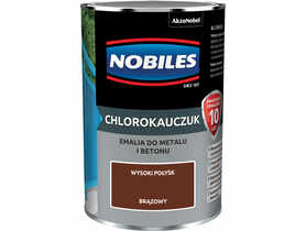 Emalia do metalu i betonu Chlorokauczuk brązowy wysoki połysk 0,9 L NOBILES