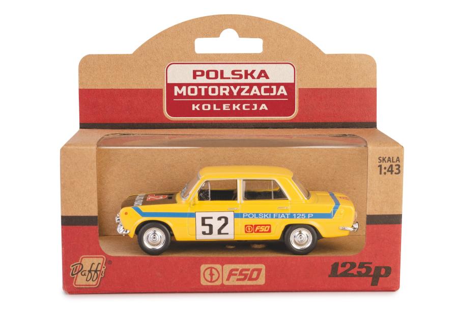 Zdjęcie: Model metalowyPrl Fiat 125P Rally Fh02A żółty DAFFI