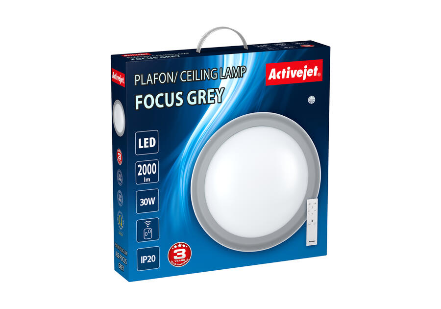 Zdjęcie: Plafon LED Aje-Focus Grey + pilot ACTIVEJET