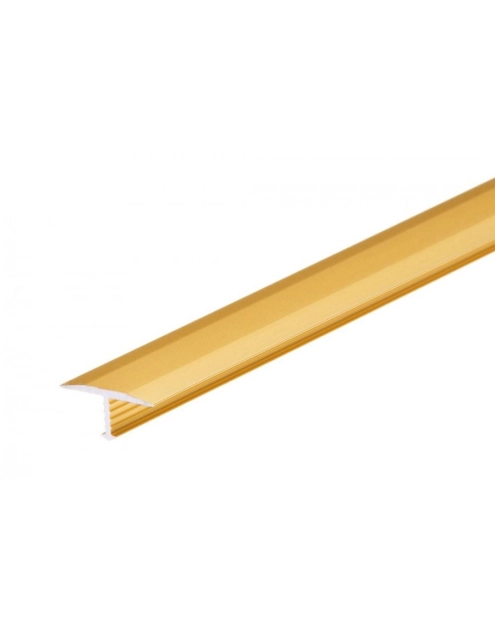 Zdjęcie: Profil fugowy łączący 18 mm AL T18 - 2,5 m złoty CEZAR