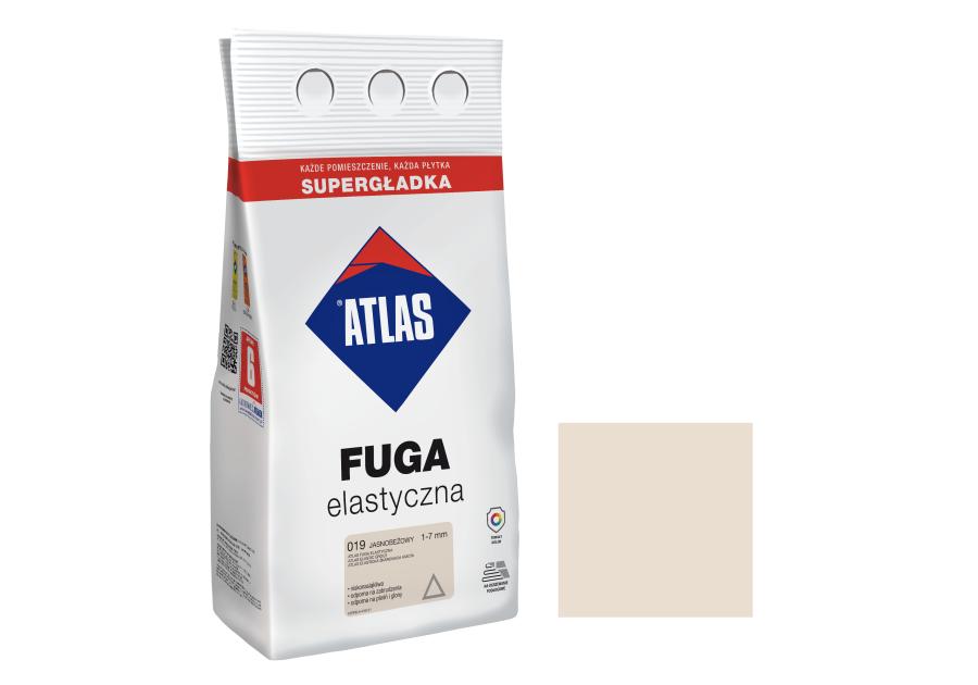 Zdjęcie: Fuga elastyczna kolor 019 jasnobeżowy alubag 5 kg ATLAS