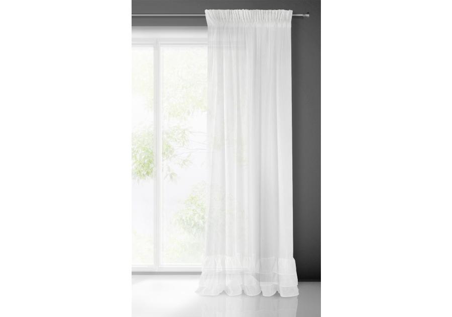 Zdjęcie: Firana gotowa Raja na taśmie 140x270 cm biały EUROFIRANY