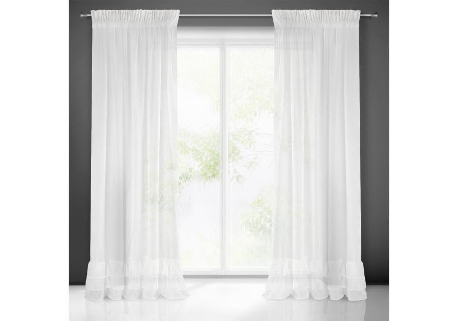 Zdjęcie: Firana gotowa Raja na taśmie 140x270 cm biały EUROFIRANY