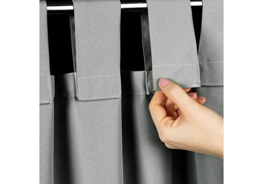 Zdjęcie: Wodoodporna srebrna zasłona tarasowa Garden 155x220 cm EUROFIRANY