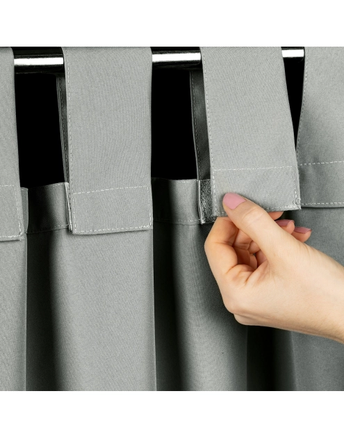 Zdjęcie: Wodoodporna srebrna zasłona tarasowa Garden 155x220 cm EUROFIRANY