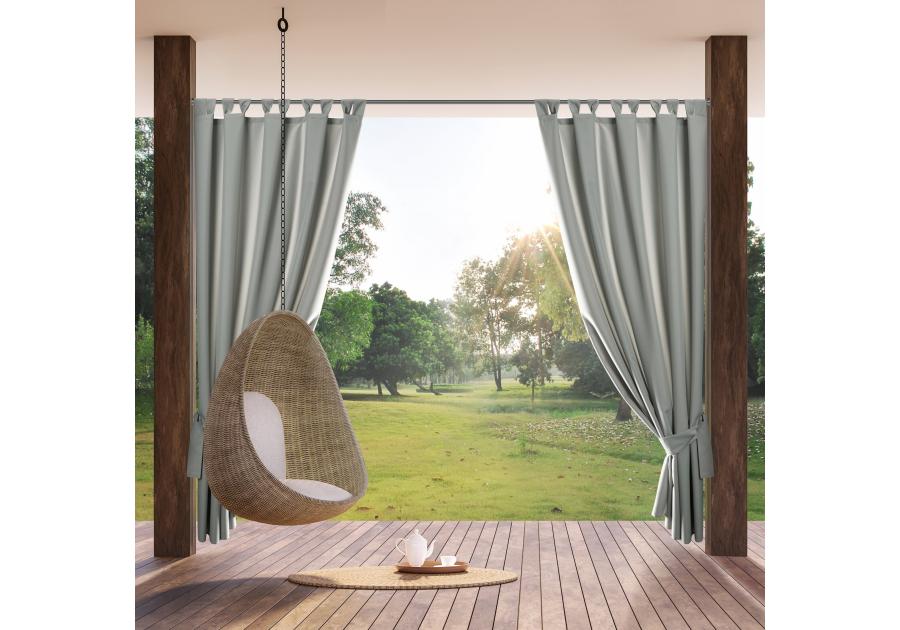 Zdjęcie: Wodoodporna srebrna zasłona tarasowa Garden 155x220 cm EUROFIRANY