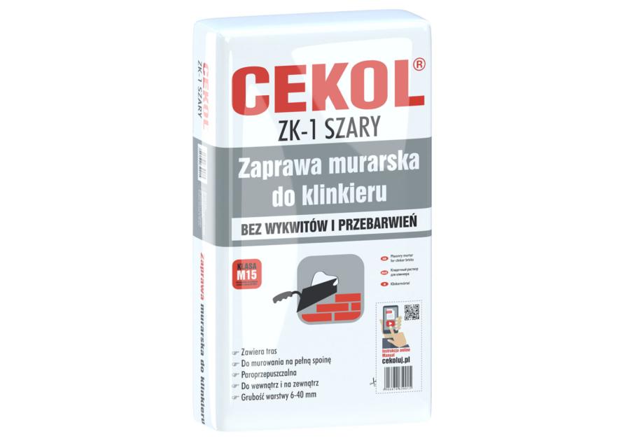 Zdjęcie: Zaprawa murarska do klinkieru szara ZK-1, 23 kg CEKOL