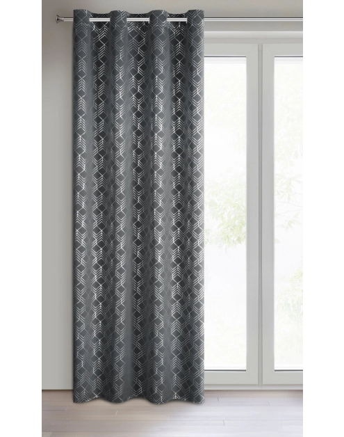 Zdjęcie: Zasłona gotowa D91 Poli 140 x 250 cm grafitowy EUROFIRANY