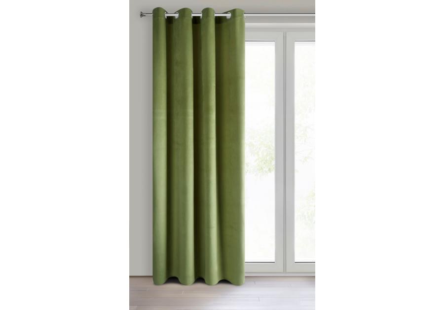 Zdjęcie: Zasłona gotowa Pierre 140x250 cm ciemnooliwkowy EUROFIRANY