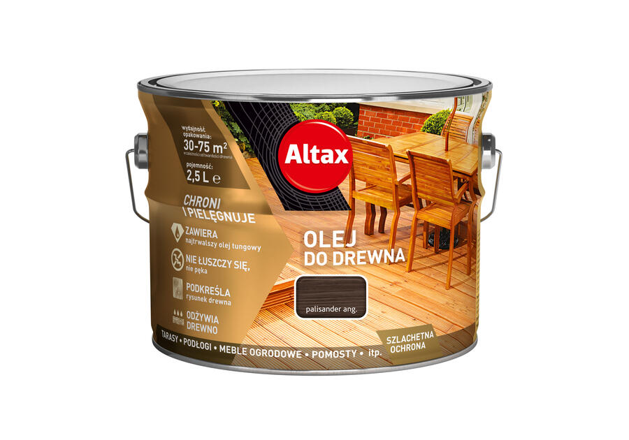 Zdjęcie: Olej do drewna 2,5 L palisander angielski ALTAX