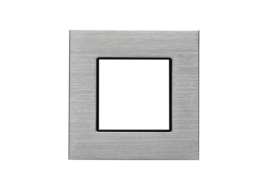 Zdjęcie: Ramka pojedyncza szczotkowane aluminium R-1Q Rosa srebrna POLMARK