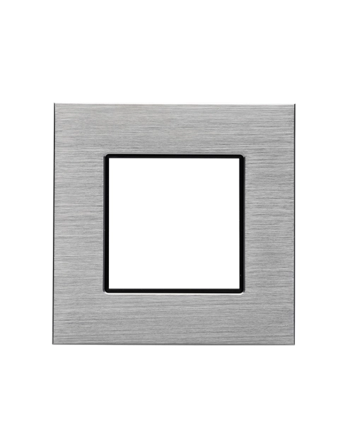Zdjęcie: Ramka pojedyncza szczotkowane aluminium R-1Q Rosa srebrna POLMARK