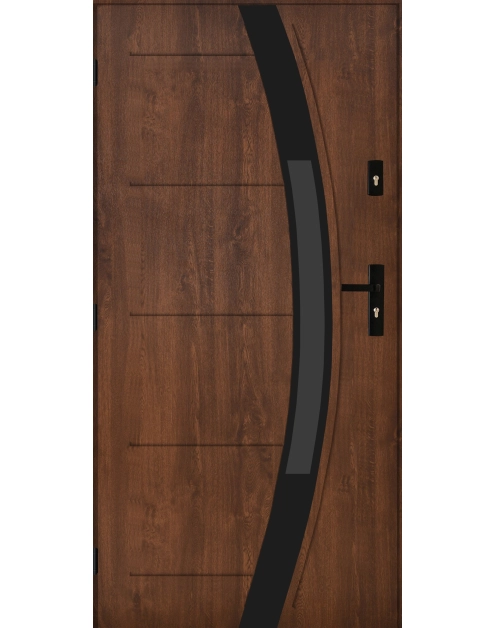 Zdjęcie: Drzwi zewnętrzne amazonka orzech 80l komplet PANTOR