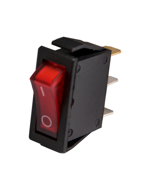 Zdjęcie: Przełącznik klawiszowy podświetlany 1tor 250V15A czerwony BMEP010 DPM SOLID