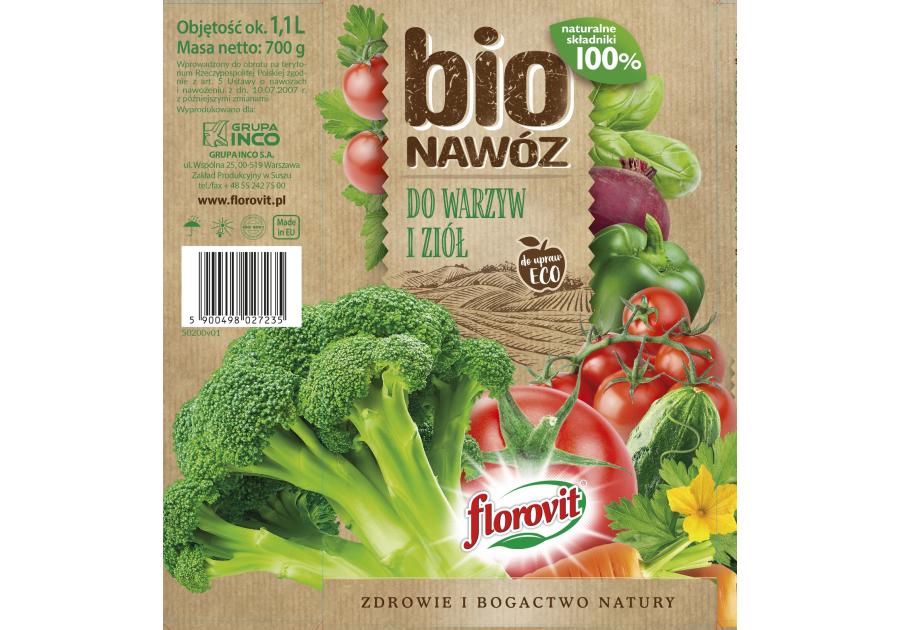 Zdjęcie: Bionawóz granulowany do warzyw i ziół 1,1 L FLOROVIT