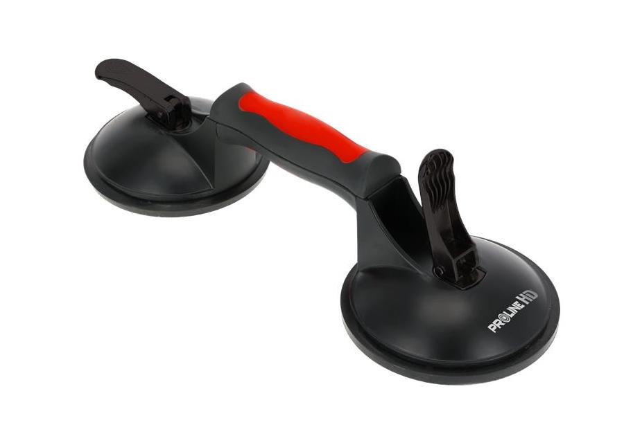 Zdjęcie: Uchwyt przyssawka do szyb, aluminium, 2x123 mm, max.120 kg PROLINE HD