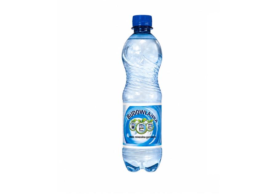 Zdjęcie: Woda gazowana 0,5 L system kaucyjny BUDOWLANKA