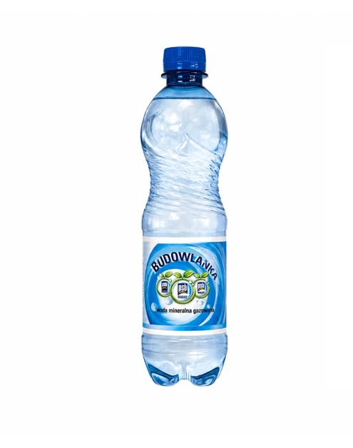 Zdjęcie: Woda gazowana 0,5 L system kaucyjny BUDOWLANKA
