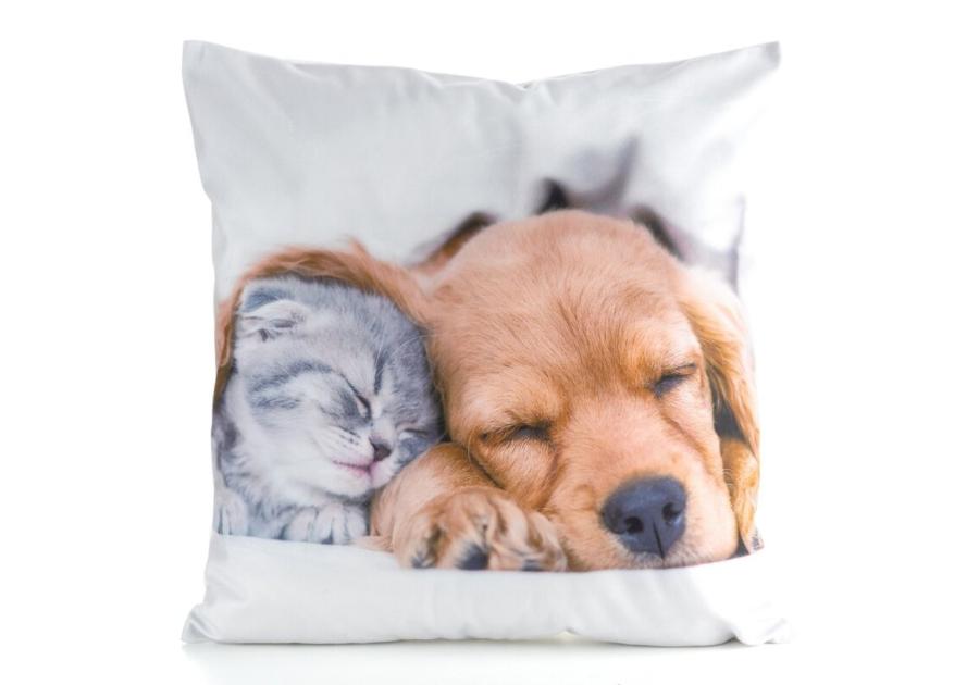 Zdjęcie: Poszewka Animal 69 biała 45 x 45 cm Mink EUROFIRANY