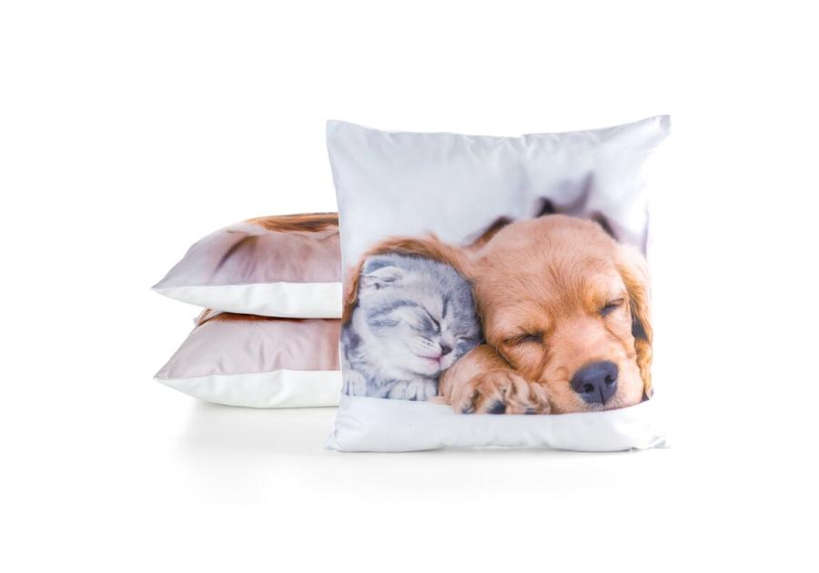 Zdjęcie: Poszewka Animal 69 biała 45 x 45 cm Mink EUROFIRANY