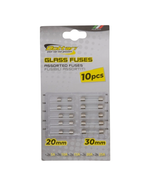 Zdjęcie: Zestaw bezpieczników szklanych 10 szt. BOTTARI