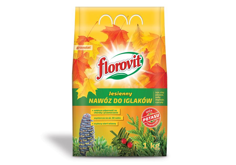 Zdjęcie: Nawóz jesienny do iglaków worek 1 kg FLOROVIT