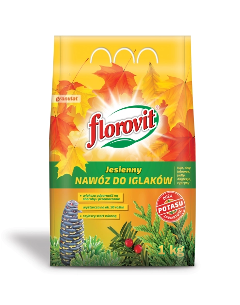 Zdjęcie: Nawóz jesienny do iglaków worek 1 kg FLOROVIT