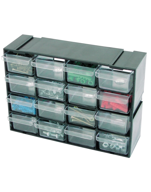 Zdjęcie: Pojemnik plastikowy 218x150x75 mm 16 szufladek PROFIX