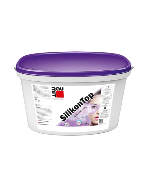 Zdjęcie: Tynk silikonowy SilikonTop R3 - kolor biały Life 0019 -25 kg BAUMIT