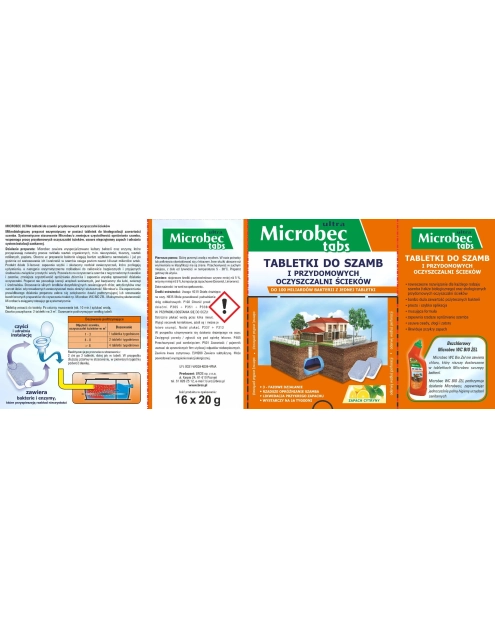Zdjęcie: Tabletka do szamb Microbec Ultra BROS