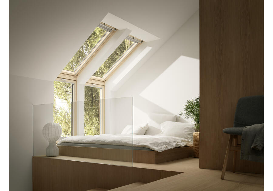 Zdjęcie: Okno kolankowe VFE 3070 drewniane otwierane uchylnie, 94x115 cm VELUX